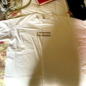 Supreme x Burberry white t shirt